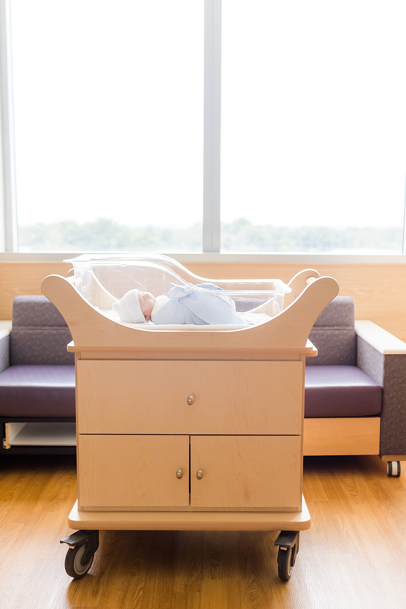 Baby in a hospital basinet | Image by Emily Gerald Photography