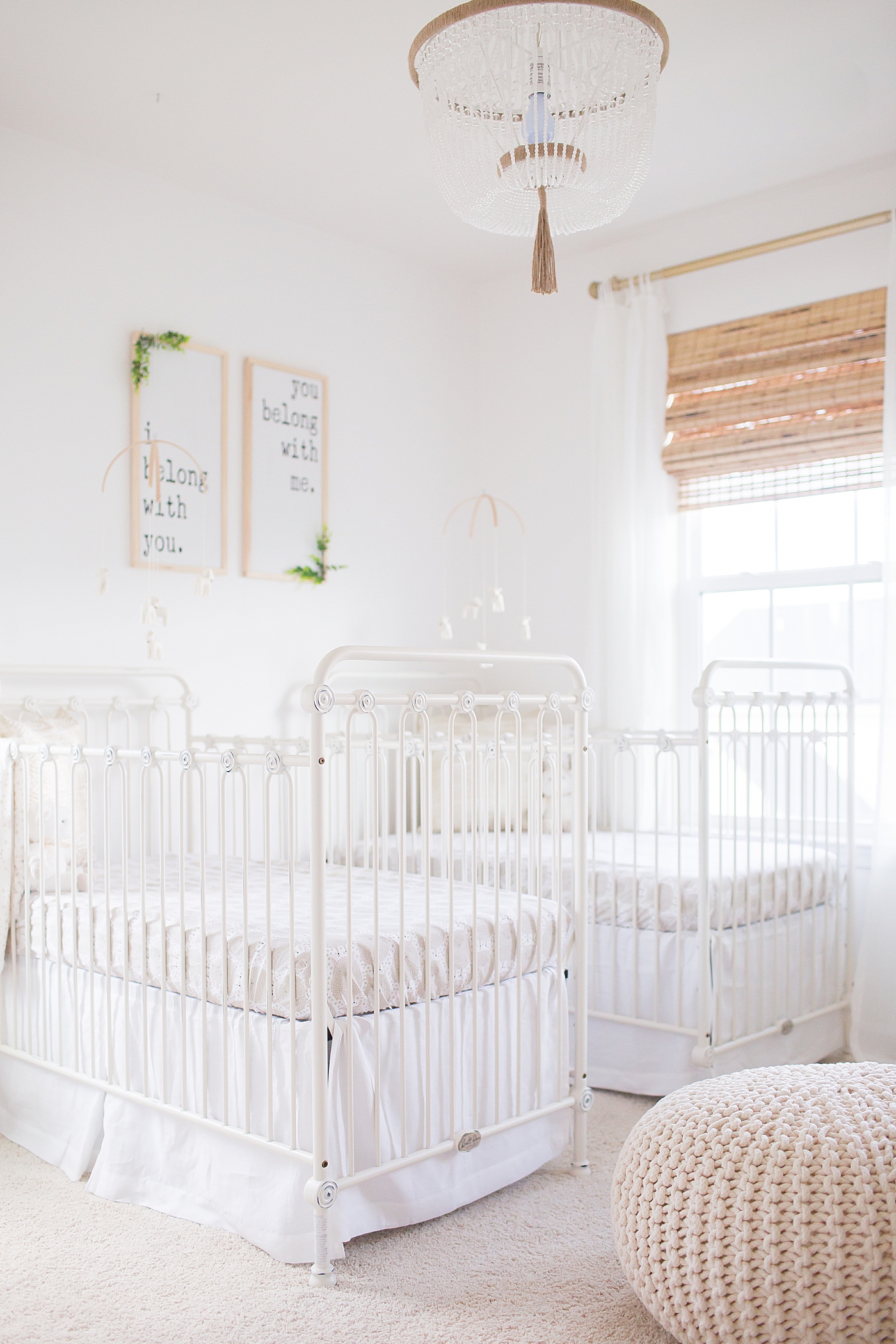 Gender neutral twin nursery | Image by Emily Gerald Photography